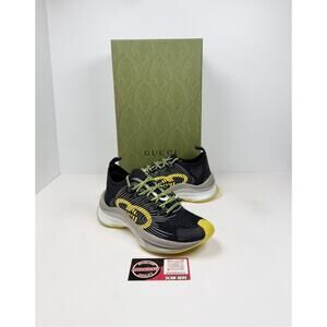 Size 35EU/5 - Gucci Run GG Logo Black Yellow💛 NEW/RETAIL $900!